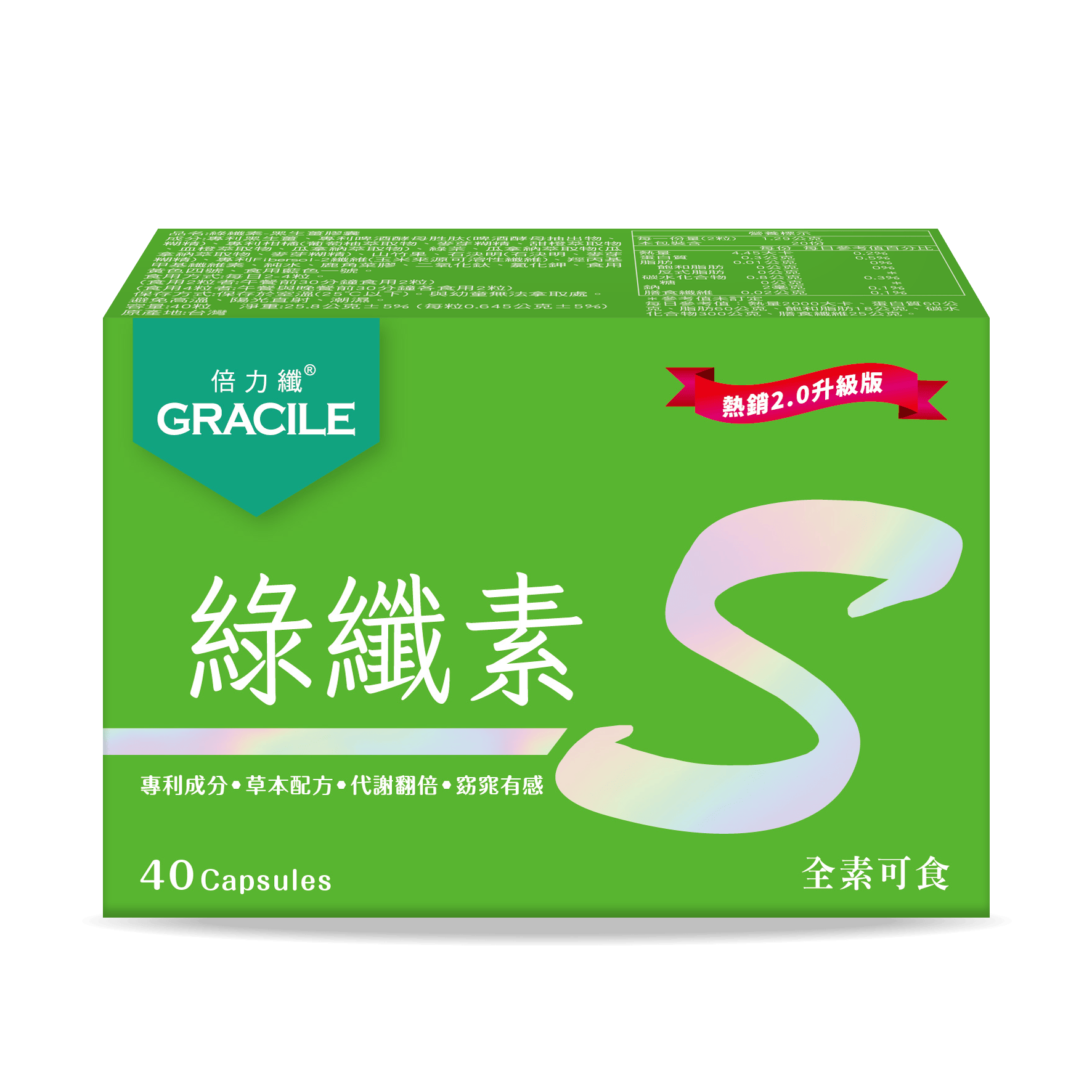 【倍力纖】綠纖素 黑生薑膠囊