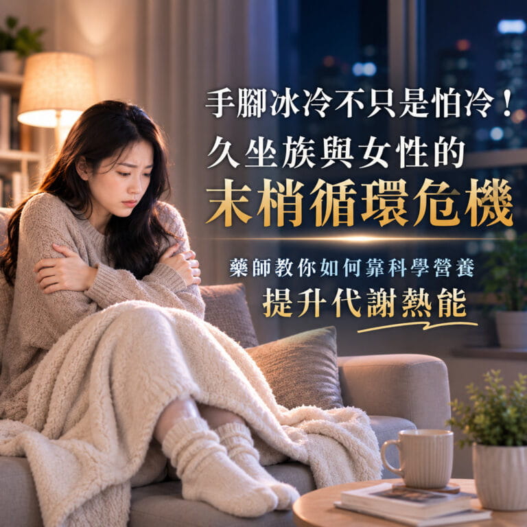 手腳冰冷不只是怕冷！久坐族與女性的末梢循環危機：藥師教你如何靠科學營養提升代謝熱能