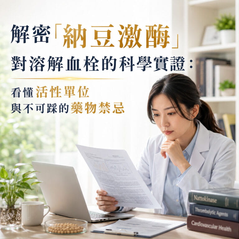 解密「納豆激酶」對溶解血栓的科學實證：看懂活性單位 FU 與不可踩的藥物禁忌