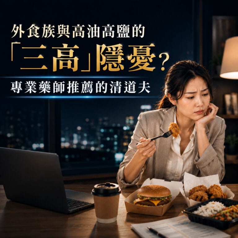外食族與高油高鹽的「三高」隱憂：血管壁的慢性損傷與專業藥師推薦的血管清道夫
