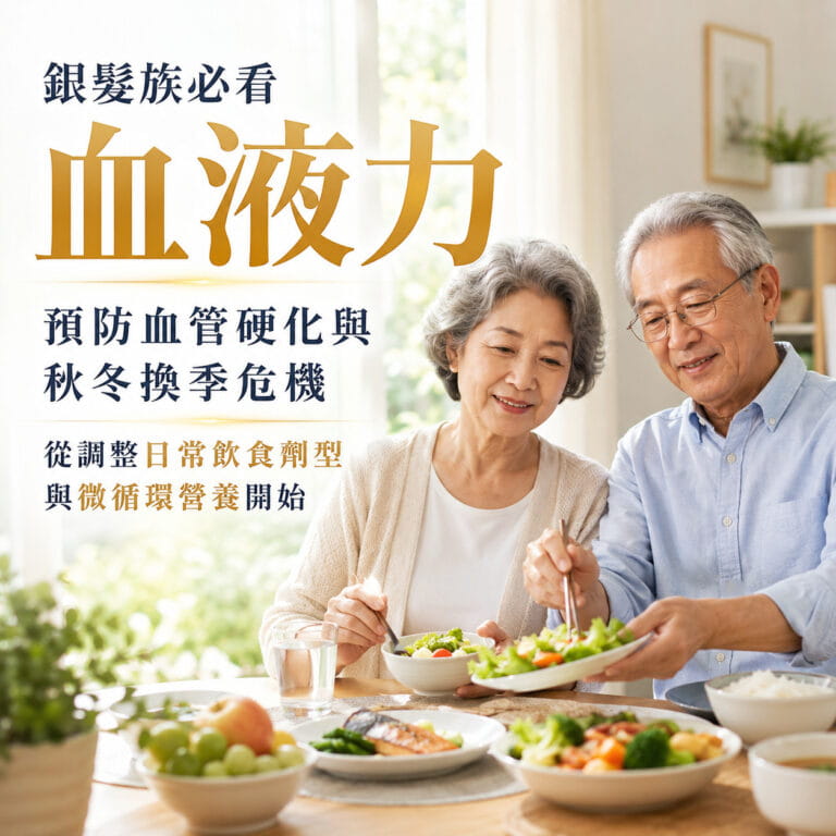 銀髮族必看血液力：預防血管硬化與秋冬換季危機，從調整日常飲食劑型與微循環營養開始