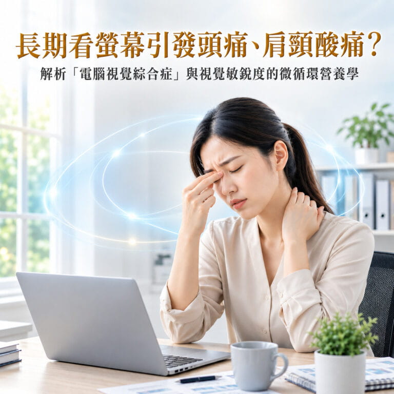 長期看螢幕引發頭痛、肩頸酸痛？解析「電腦視覺綜合症」與視覺敏銳度的微循環營養學