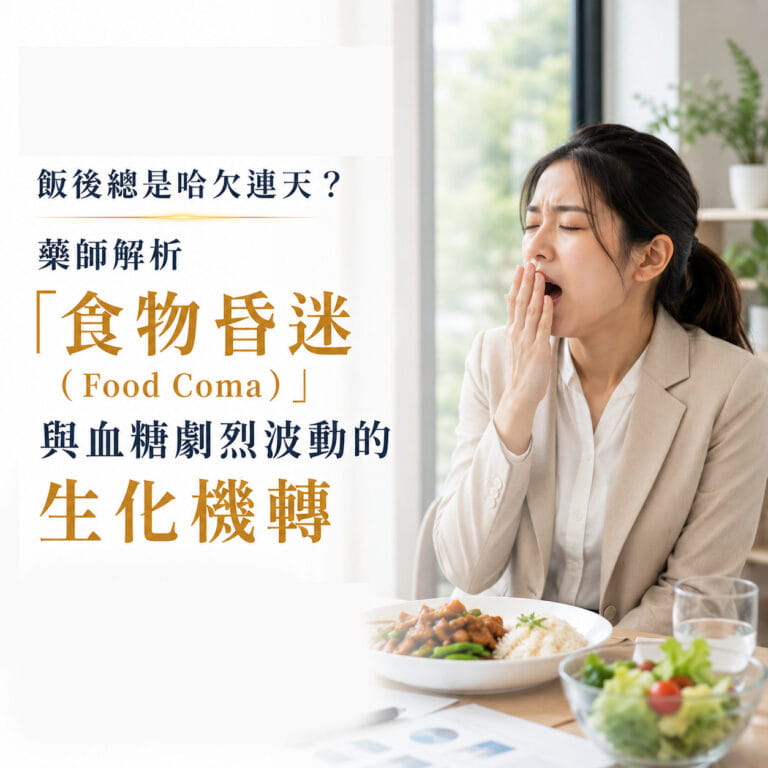 飯後總是哈欠連天？藥師解析「食物昏迷（Food Coma）」與血糖劇烈波動的生化機轉