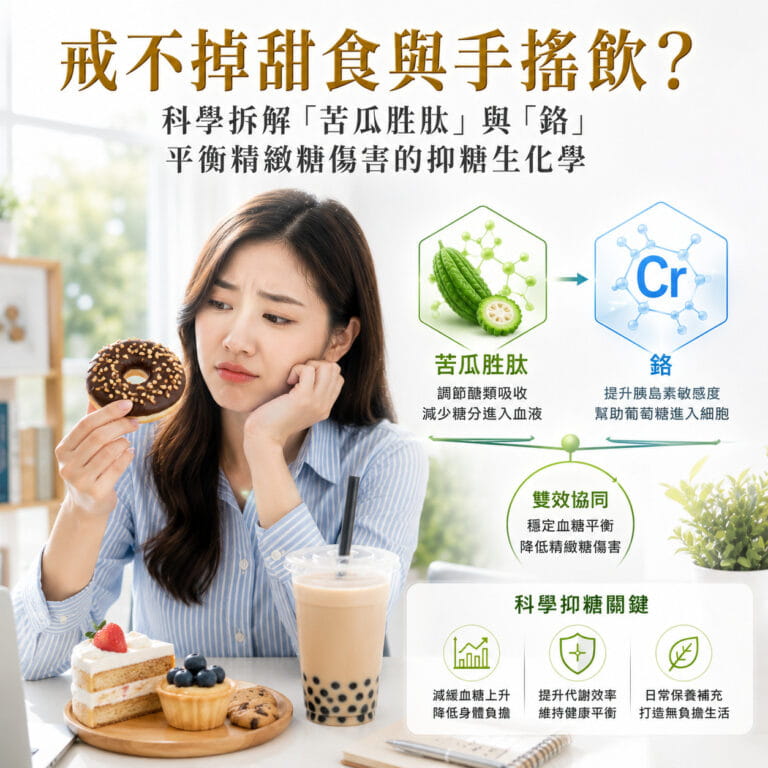 戒不掉甜食與手搖飲？科學拆解「苦瓜胜肽」與「鉻」平衡精緻糖傷害的抑糖生化學