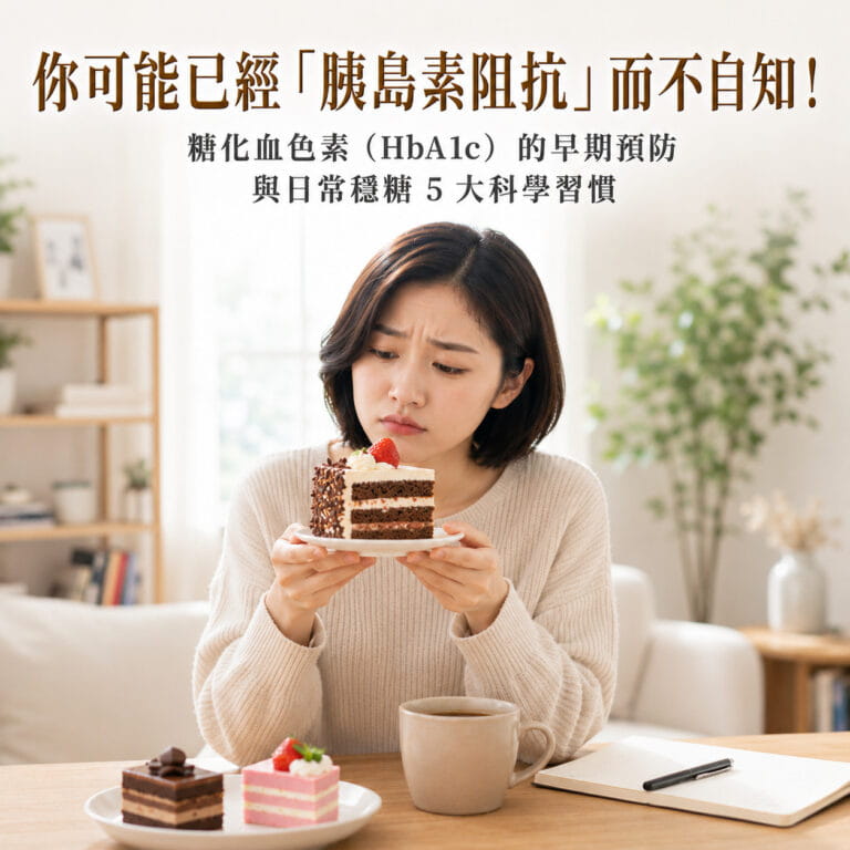 你可能已經「胰島素阻抗」而不自知！糖化血色素（HbA1c）的早期預防與日常穩糖 5 大科學習慣