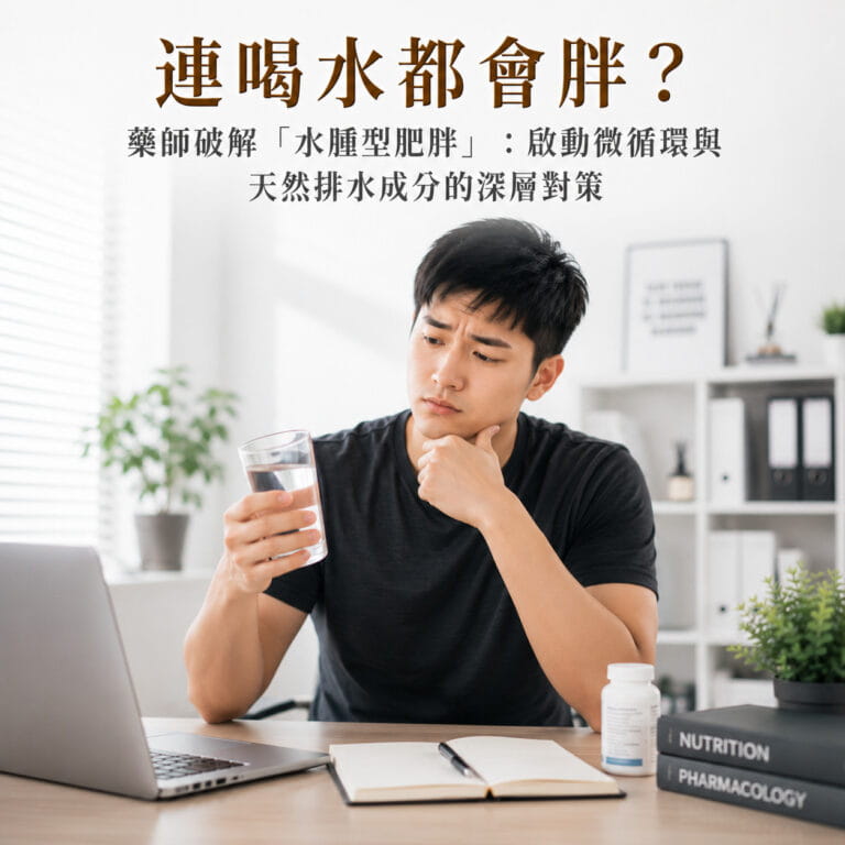 連喝水都會胖?藥師破解「水腫型肥胖」:啟動微循環與天然排水成分的深層對策