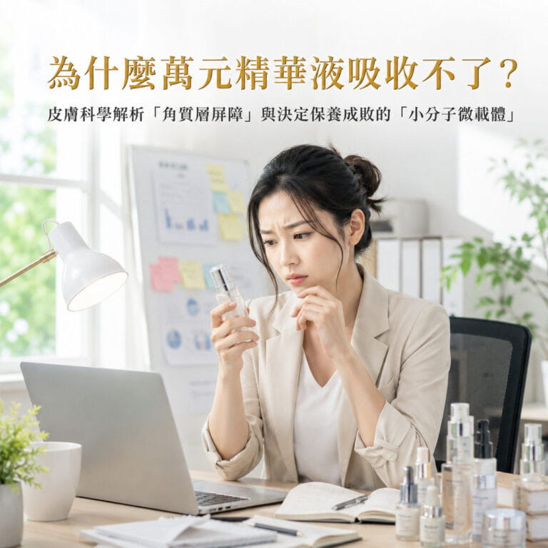 為什麼萬元精華液吸收不了?皮膚科學解析「角質層屏障」與決定保養成敗的「小分子微載體」