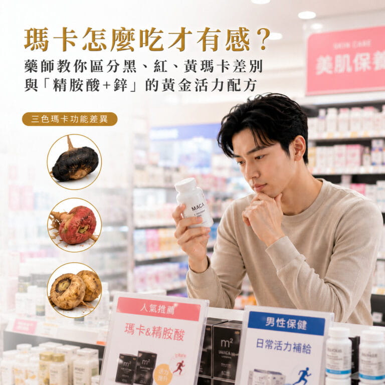 瑪卡怎麼吃才有感？藥師教你區分黑、紅、黃瑪卡差別與「精胺酸+鋅」的黃金活力配方