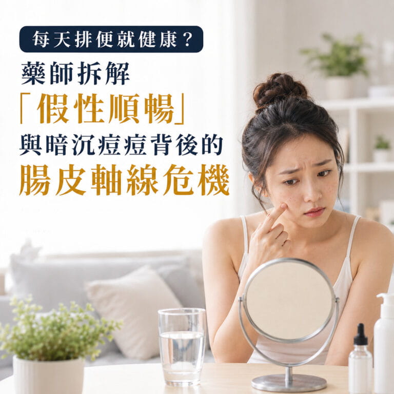 每天排便就健康?藥師拆解「假性順暢」與暗沉痘痘背後的腸皮軸線危機
