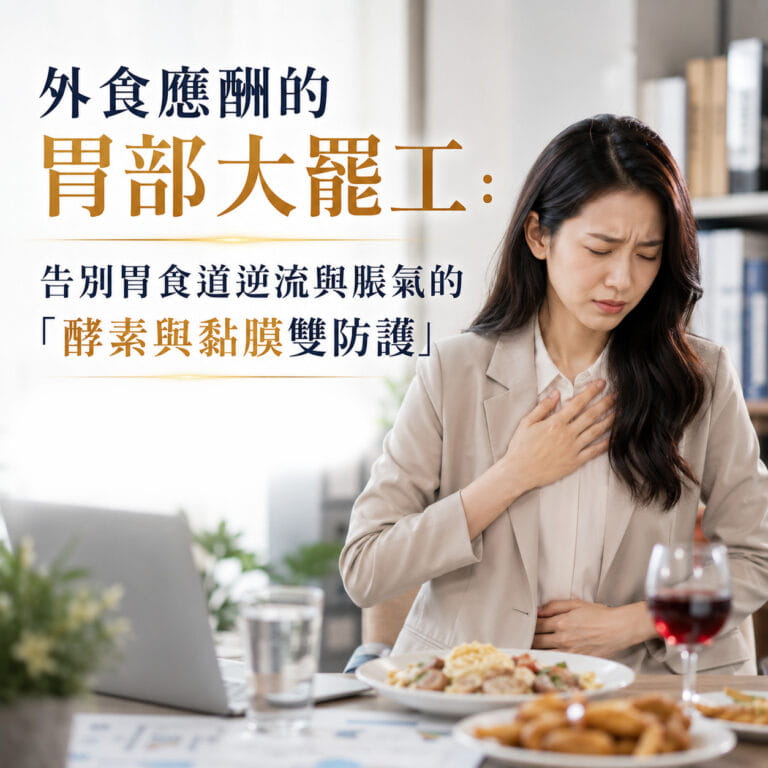 外食應酬的胃部大罷工:告別胃食道逆流與脹氣的「酵素與黏膜雙防護」