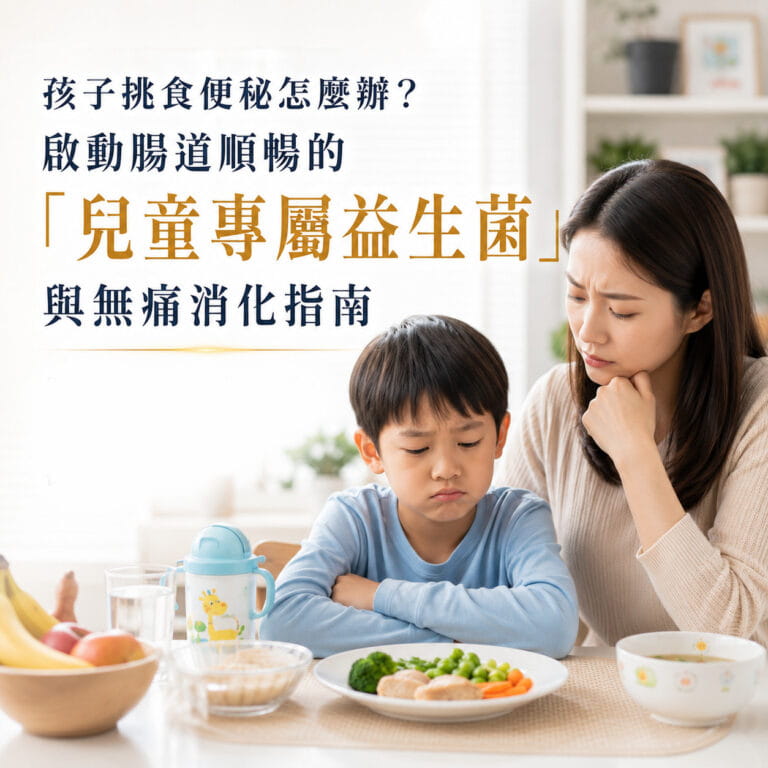 孩子挑食便秘怎麼辦?啟動腸道順暢的「兒童專屬益生菌」與無痛消化指南