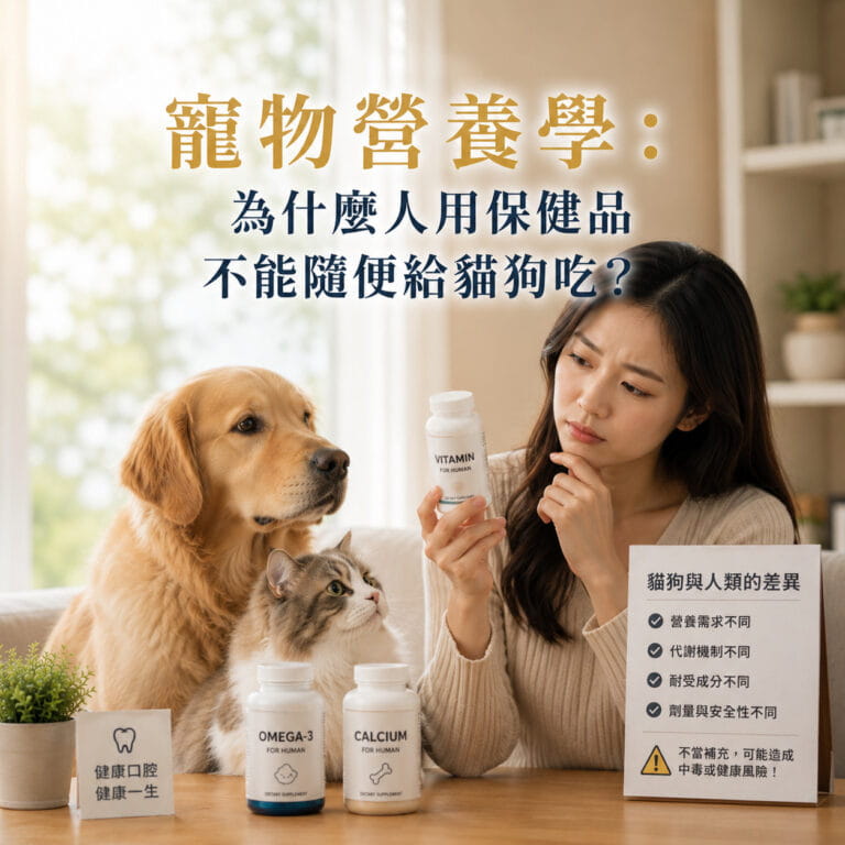 【寵物營養學：為什麼人用保健品不能隨便給貓狗吃？】